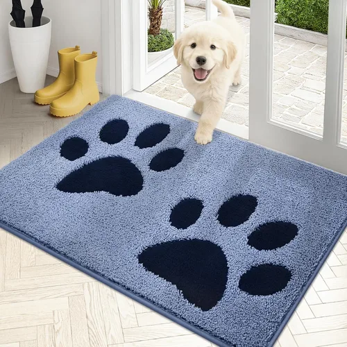Miniatura 37 de PURRUGS Tapete para puerta que atrapa la suciedad, 32 x 70 pulgadas, antideslizante, lavable a máquina, tapete de microfibra para entrada, tapete