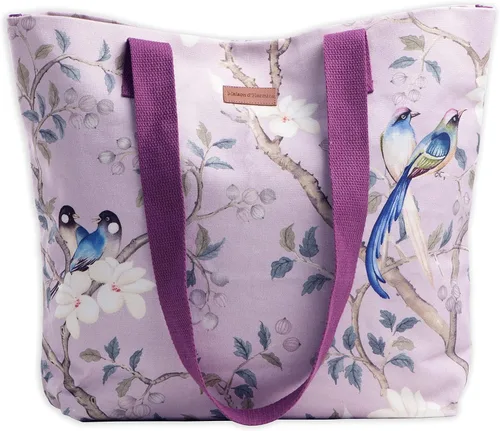 Miniatura 46 de Maison d' Hermine - Bolsa de lona de algodón reutilizable para mujeres, con asa para el hombro, bolsas a granel para compras y viajes