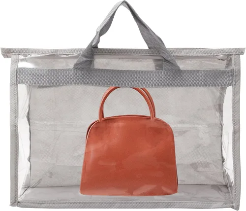 Miniatura 5 de PATIKIL Bolsas de polvo para bolso, organizador de almacenamiento transparente para bolso, tamaño S, PVC, a prueba de polvo, protector transparente