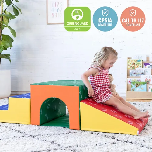 Miniatura 5 de ECR4Kids escalador de juguete individual de espuma con túnel, para enseñanza primaria Surtido