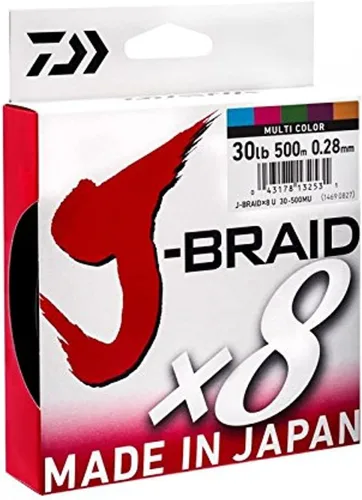 Daiwa J-Braid Línea trenzada redonda tejida de 8 filamentos, 150 m