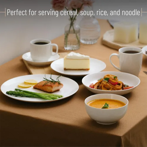 Miniatura 6 de Brew To A Tea BTAT - Juego de 12 cuencos de sopa, 16 onzas, color azul marino, platos de porcelana para sopa, arroz, ensalada, fideos, microondas