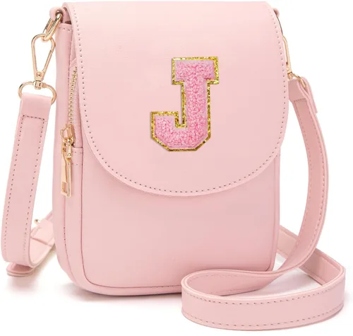 Miniatura 81 de Viverte Bolso Cruzado para Niñas Adolescentes Pequeñas, Bolso Inicial para Celular, Pequeña Cartera para Niños Pequeños, Bolso de Cuero con Tres