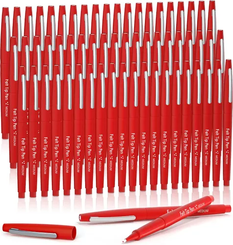Miniatura 13 de Lelix Bolígrafos de punta de fieltro, paquete negro de 15 unidades, punta media de 0.7mm, marcadores de punta de fieltro para diario, escritura