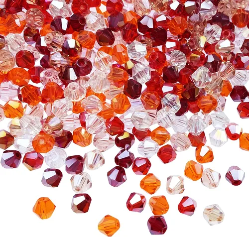 Miniatura 10 de 1000 cuentas de cristal bicono de 0.157 pulgadas mezcla de cristal AB azul a granel cuentas facetadas para collares, pulseras, aretes, manualidades