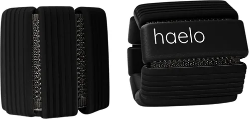 Haelo Hoops - Juego de 2 pesas ajustables para muñeca y tobillo (1 libra cada una), para yoga, danza, barras, pilates, cardio, aeróbicos, caminar