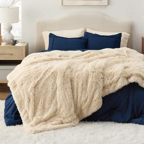 Miniatura 38 de Bedsure GentleSoft Manta de Tiro de Piel Sintética Esponjosa y Suave para Sofá, Forro Polar Sherpa Suave Regalos Acogedores para Mujeres, Manta