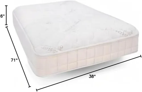 Miniatura 3 de Naturepedic Colchón orgánico 2 en 1 para niños con 207 bobinas de soporte, colchón corto nido individual con parte superior acolchada y capa