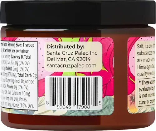 Miniatura 9 de Santa Cruz Paleo Polvo de Electrolitos, Sabor a Fruta del Dragón, Mezcla de Bebida de Hidratación Sin Azúcar con Sal Rosa del Himalaya, Sal Marina