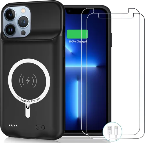 Miniatura 14 de Funda de batería para iPhone 8/7/6S/6/SE 2020/SE 3, 10000mAh Funda protectora de carga portátil recargable compatible con iPhone 8/7/6S/6/SE 2020/SE