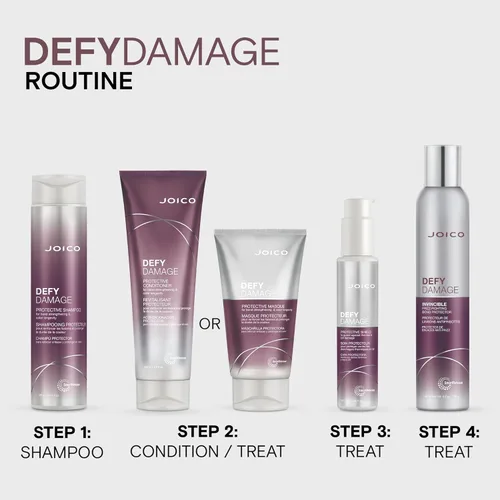 Miniatura 9 de Joico Champú y acondicionador protector Defy Damage Para cabello teñido Fortalece los lazos y conserva el color del cabello Con aceite