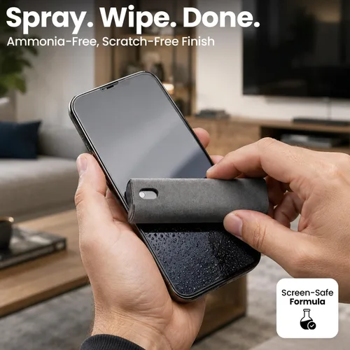 Miniatura 3 de EVEO Limpiador de pantalla de automóvil en aerosol y toallita -2 en 1 limpiador de pantalla para iPhone, limpiador de pantalla para iPad y limpiador