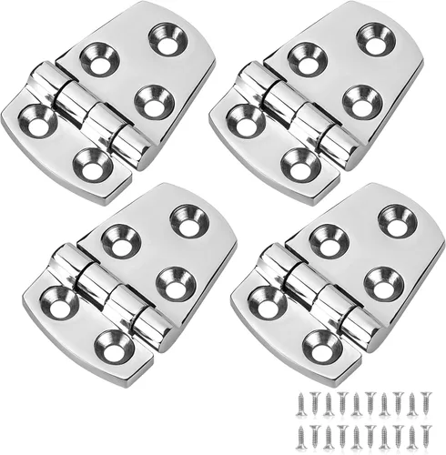 Miniatura 10 de 2 bisagras de escotilla de barco marino, de acero inoxidable, sin ruido, resistentes, 5 agujeros de 2.25 pulgadas x 1.5 pulgadas (2.244 x 1.496 in)