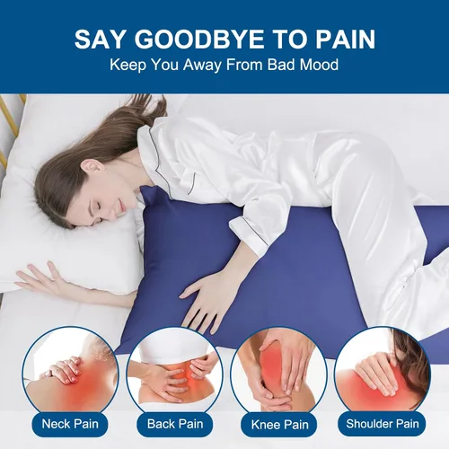Miniatura 2 de DOWNCOOL Relleno de almohada de cuerpo grande - Almohada transpirable de cuerpo completo para dormir de lado - Almohada de cama larga y suave