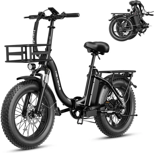 Miniatura 20 de Heybike Ranger 2.0 Foldable Electric Bike for Adults, 20"*4 Fat Tire Ebike with 1400W Peak Motor, 28 MPH Max Speed, 600Wh Removable Battery, Up to