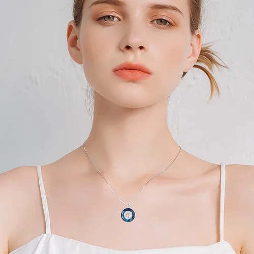 Miniatura 3 de POPKIMI Cat Lover Pendant Necklace Dog Lover Necklace 925 Sterling Silver Crystal Cat Memorial Gifts for Women Teen Girls Animal Heart Jewelry