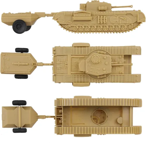 Miniatura 4 de BMC CTS WW2 British Churchill Tanque de cocodrilo - Tan 1:38 plástico Reino Unido Ejército Vehículo Bronceado