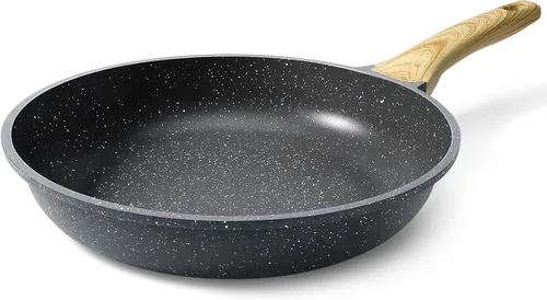 Miniatura 18 de GiPP Sartén antiadherente de cerámica - sartén de 10 pulgadas saludable, antiadherente, no tóxica, compatible con inducción, sartén de tortilla, Gris