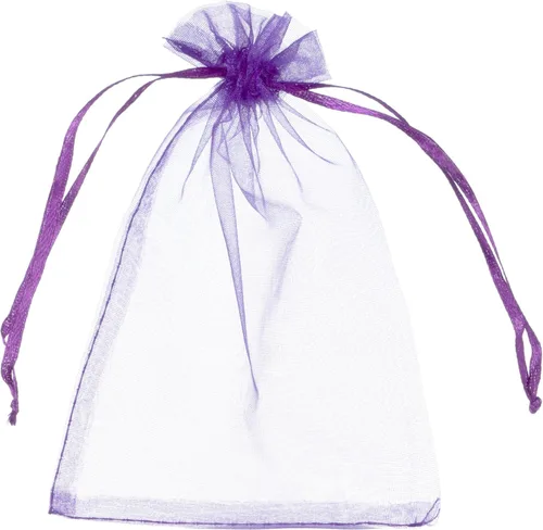 Miniatura 12 de Volanic 100 bolsas de regalo de organza con cordón transparente de 4 x 6 pulgadas, bolsa de regalo de joyería, fiesta, Navidad, bolsas de dulces