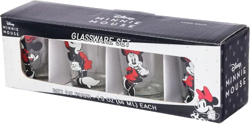 Miniatura 3 de Silver Buffalo Disney Minnie Mouse Poses - Paquete de 4 mini gafas, 1.5 onzas