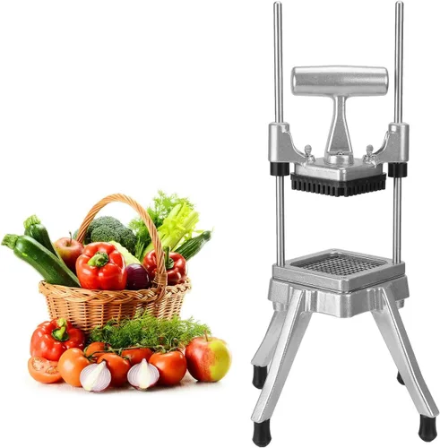 Miniatura 12 de Cortador comercial de verduras WICHEMI, cortador de frutas y verduras con 3 cuchillas, picador de cebolla comercial, picador de alimentos