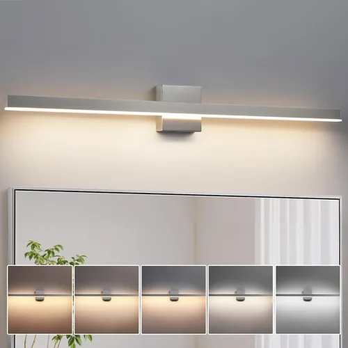 Miniatura 12 de KAISITE Luz de Baño Moderna Negra - Lámpara de Tocador LED Regulable de 5CCT de 24 Pulgadas para Espejo
