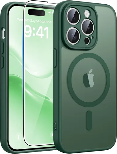 Miniatura 79 de FNTCASE Funda para iPhone 13 Pro: Fundas magnéticas translúcidas mate delgadas con protector de pantalla de vidrio templado