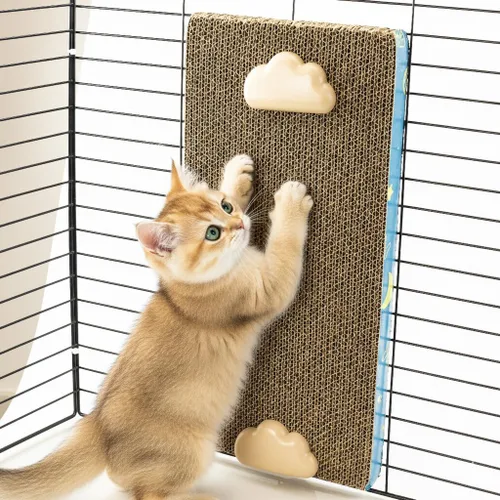 Poste rascador para gato para jaula 40X10CM, jaula montado en la pared gato Rascador, Rascador de cartón, SCR-40X30CM-3.3CM