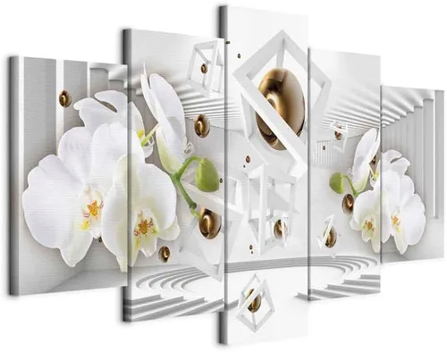 Miniatura 29 de Lienzo decorativo con impresión artística de diseño de orquídea de Artgeist Orquídea #01