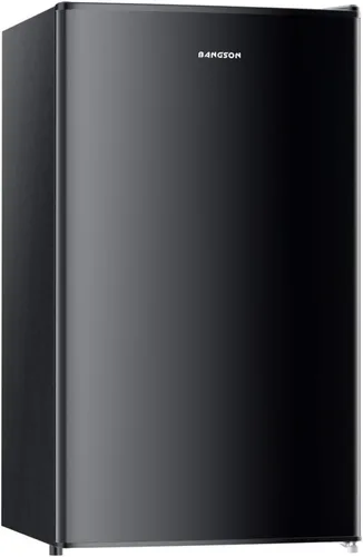 BANGSON Mini refrigerador con congelador, 3.2 pies cúbicos, refrigerador pequeño de una sola puerta, eficiencia energética, bajo ruido, mini Negro