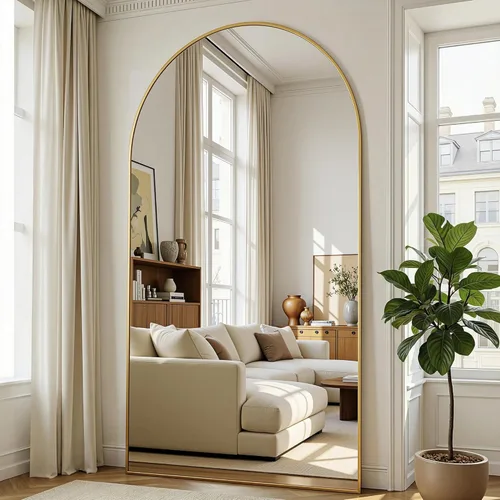 Miniatura 43 de Antok Espejo de Cuerpo Entero, Espejo de Piso de 58"x18" con Soporte, Espejos Montados Colgantes para Dormitorio, Sala de Estar, Vestidor, Comedor
