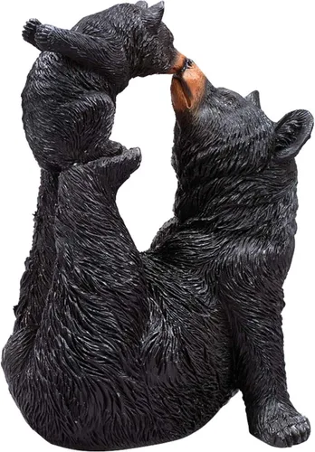 Miniatura 5 de BLACK FOREST DECOR Playful Mama Bear & Cub Escultura, resina, 7 1/4 pulgadas de ancho x 6 pulgadas de profundidad x 10 1/4 pulgadas de alto