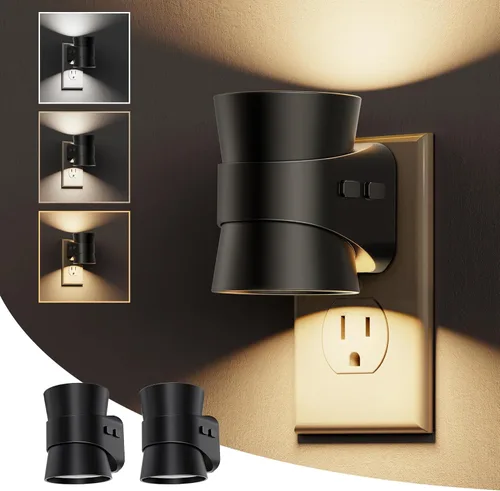Miniatura 23 de L LOHAS LED Luz nocturna, luces nocturnas de burbujas enchufables a la pared, 3000 K/4000 k/5000 K, luz nocturna de temperatura de color ajustable