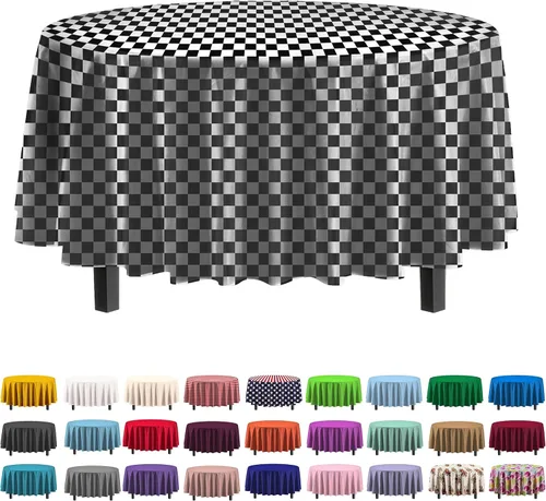 Miniatura 35 de Party Solids Paquete de 4 manteles de plástico color azul aguamarina, 54 x 108 pulgadas, mantel desechable para fiestas y pícnics