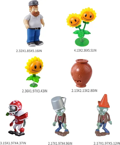Miniatura 5 de ROLOSO Plantas y Zombis - Figuras de Juguetes vs Lanzaguisantes - Favores de Fiesta, Decoraciones de Cumpleaños, Suministros, Juego de Peluche Serie