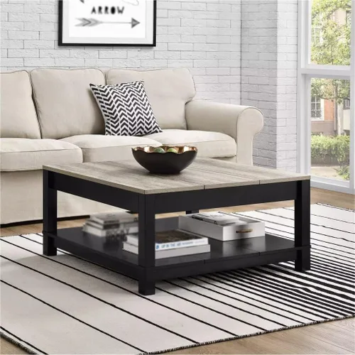Miniatura 3 de Mesa de centro Langley Bay, negro Basse De Salon Mesa Centro