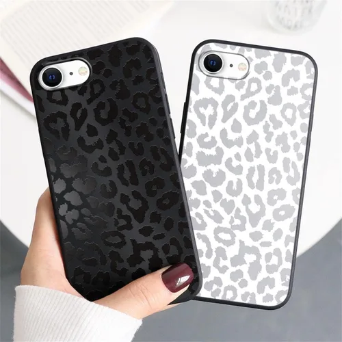 Miniatura 2 de Paquete de 2 fundas de teléfono con bonito estampado de guepardo para iPhone 7/8/SE 2020 / SE 2022 de 4.7 pulgadas, diseño de leopardo de lujo