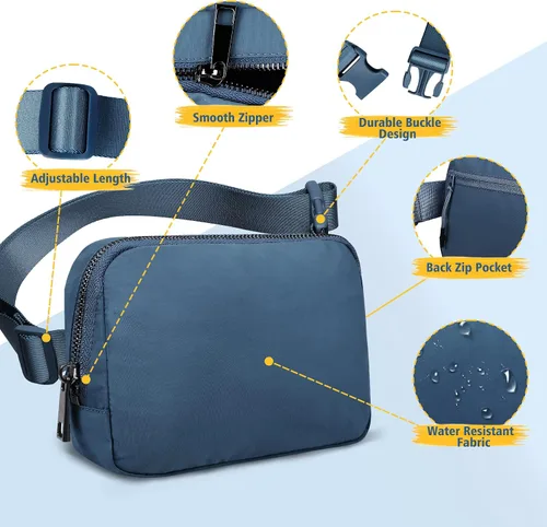 Miniatura 4 de Crossbody Fanny Pack for Women Men:Small Runners Belt Bag with Adjustable Strap - Water Resistant Fashion Bum Bag, Mini Waist Bag for Running Travel