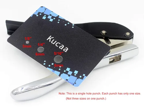 Miniatura 4 de Metal plata mano 5/16 pulgadas 0.315 in redondo resistente solo círculo agujero perforador para tarjetas de identificación tarjetas de PVC insignia