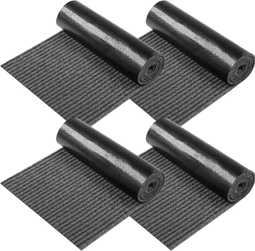 Miniatura 8 de Nuanchu 4 rollos grandes semiacabados para exteriores de 16 x 79 pulgadas, tapete para puerta angosta, antideslizante, impermeable, para baño