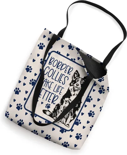Miniatura 2 de Border Collie Owner Dog Mom - Bolsa de mano con texto en inglés "I Love My Border Collie