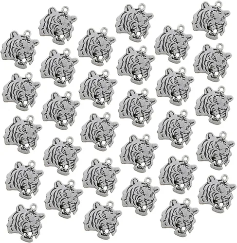 Miniatura 7 de EXCEART Juego de 30 llaveros de acero inoxidable para regalo, aretes retro, para oficina en casa, regalo de negocios, llavero de animal, colgante