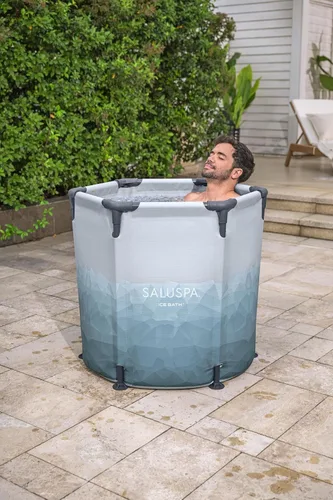 Miniatura 3 de Bestway SaluSpa Glacial Dip Cold Plunge Recovery - Vaina de baño de hielo para 1 persona (35.5 x 31.5 pulgadas) Bañera fría redonda