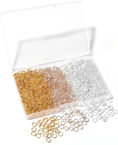 Miniatura 21 de 1600 piezas de anillos abiertos de plata para hacer joyas, juego de anillos de plata bañada en plata para joyería