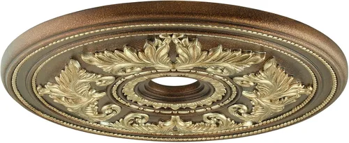 Miniatura 2 de Livex Lighting 8210-64 Medallón de techo en bronce palacial con detalles dorados