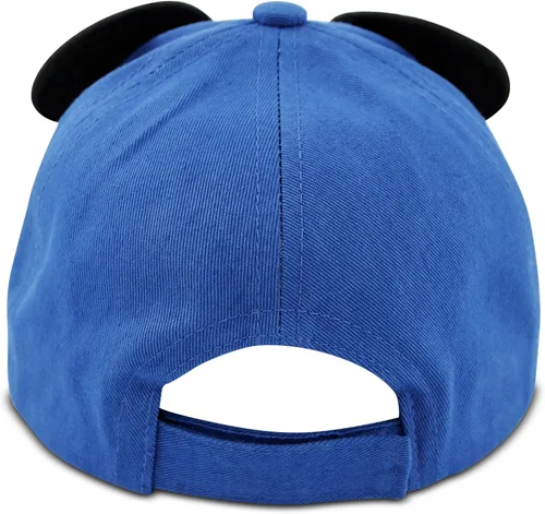 Miniatura 5 de Disney Gorra de béisbol de Mickey Mouse para niños, con orejas 3D, correa trasera curvada (4-7), Azul