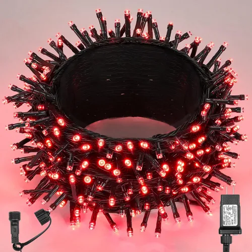 Miniatura 14 de WBao - Cadena de luces LED para Halloween de 300 luces, 108 pies, luces LED súper brillantes con certificación UL, 8 modos de iluminación