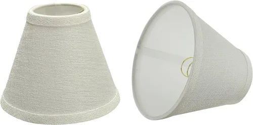 Aspen Creative 32119-2A - Juego de lámparas de araña con clip con forma de imperio pequeño (paquete de 2), diseño de transición en blanco roto,