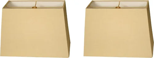 Miniatura 13 de Royal Designs, Inc. HB-613-12AGL Pantalla para lámpara de tapa dura rectangular, (5 x 10) x (8 x 12) x 9.5, Oro Antiguo