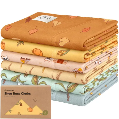 Miniatura 27 de Paños orgánicos para bebés niño y niña - Juego de 6 toallas grandes de algodón para eructar, paños para baba, súper absorbentes, ultra suaves